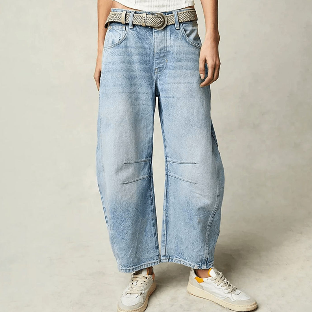 Women's High-Waist Relaxed-Fit Wide-Leg Barrel Jeans