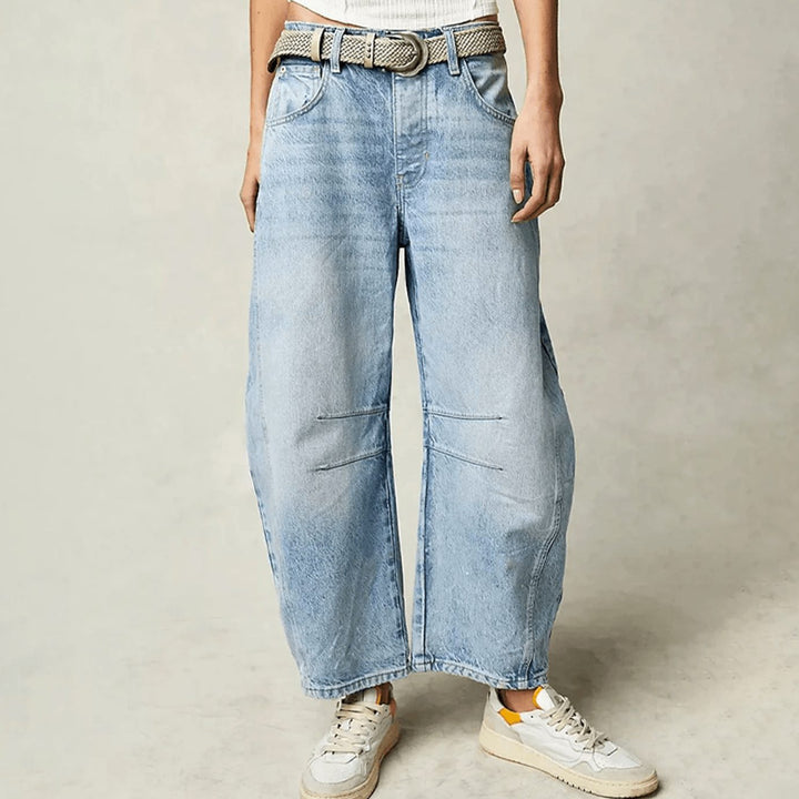 Women's High-Waist Relaxed-Fit Wide-Leg Barrel Jeans
