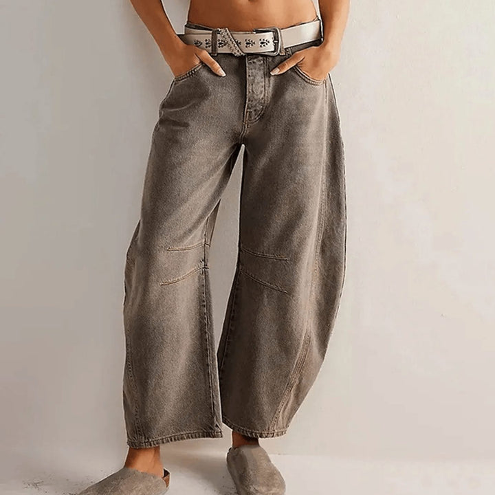 Women's High-Waist Relaxed-Fit Wide-Leg Barrel Jeans