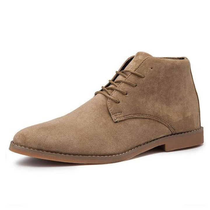 Women's Lace-Up Suede Flat Ankle Heeled Boots