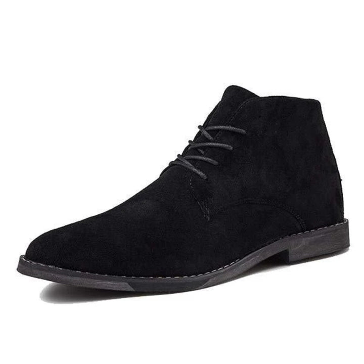 Women's Lace-Up Suede Flat Ankle Heeled Boots