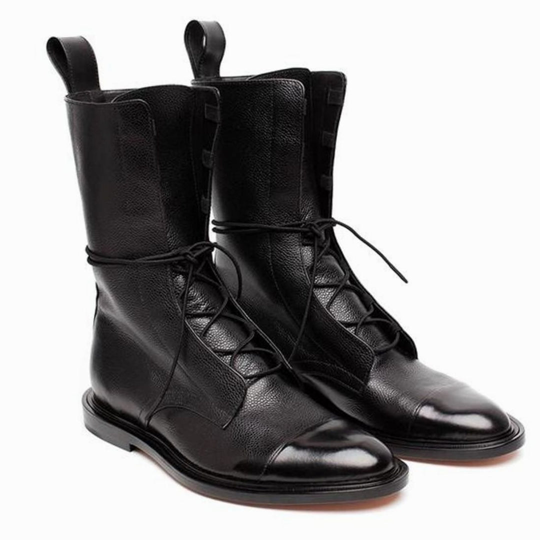 Women's Leather Lace-Up Classic Ankle Boots