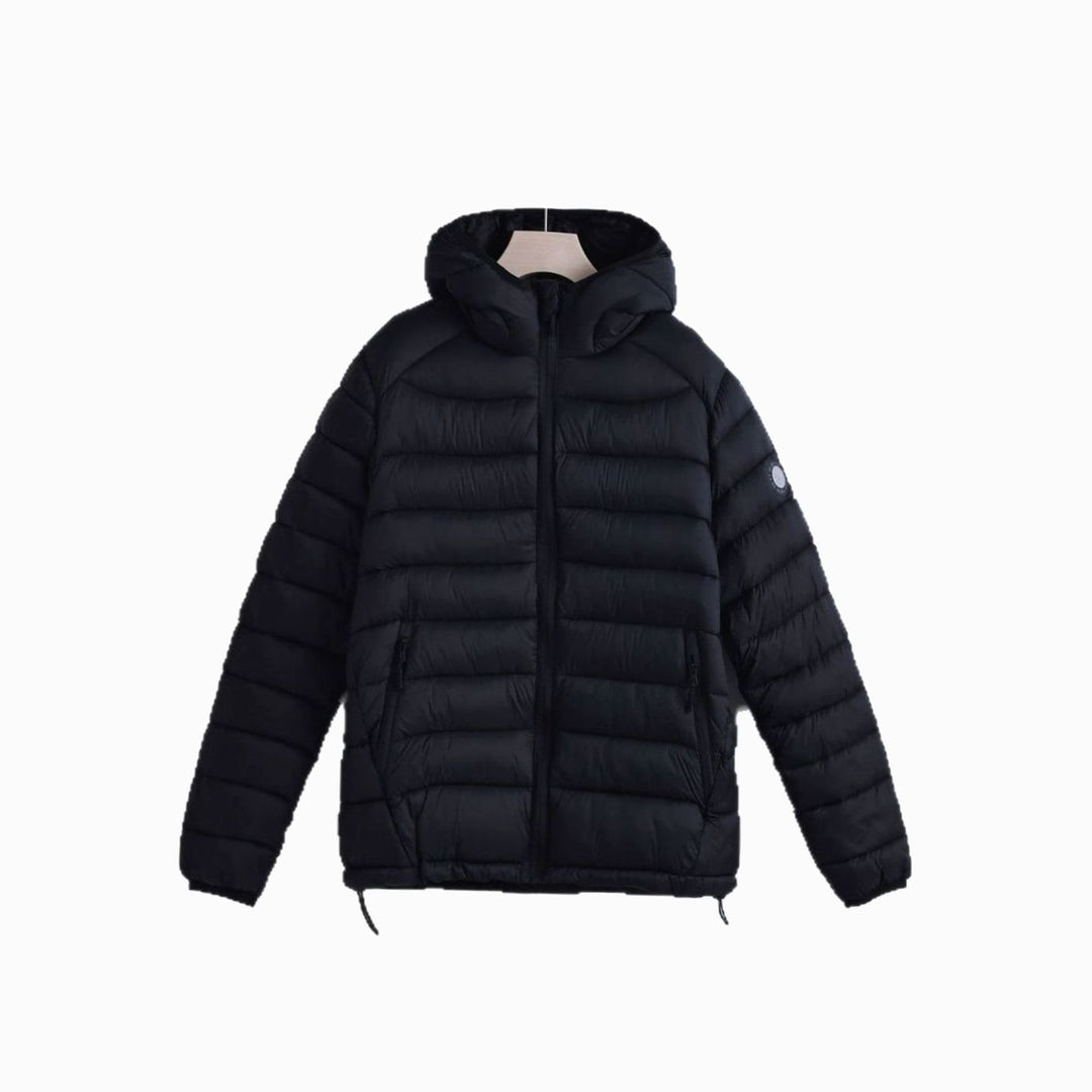 Women's Lightweight Hooded Quilted Puffer Jacket Drawstring Waist
