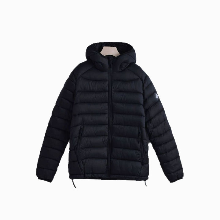 Women's Lightweight Hooded Quilted Puffer Jacket Drawstring Waist