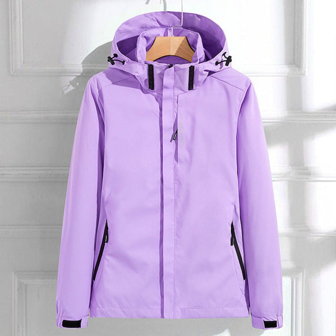 Women's Lightweight Hooded Windproof Zip-Up Outdoor Jacket