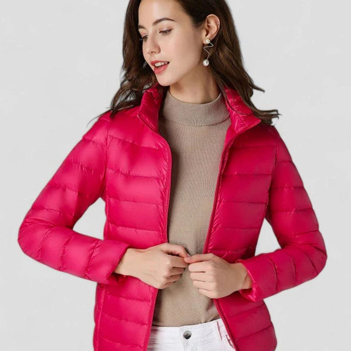 Women's Lightweight Quilted Packable Puffer Jacket - Fuchsia