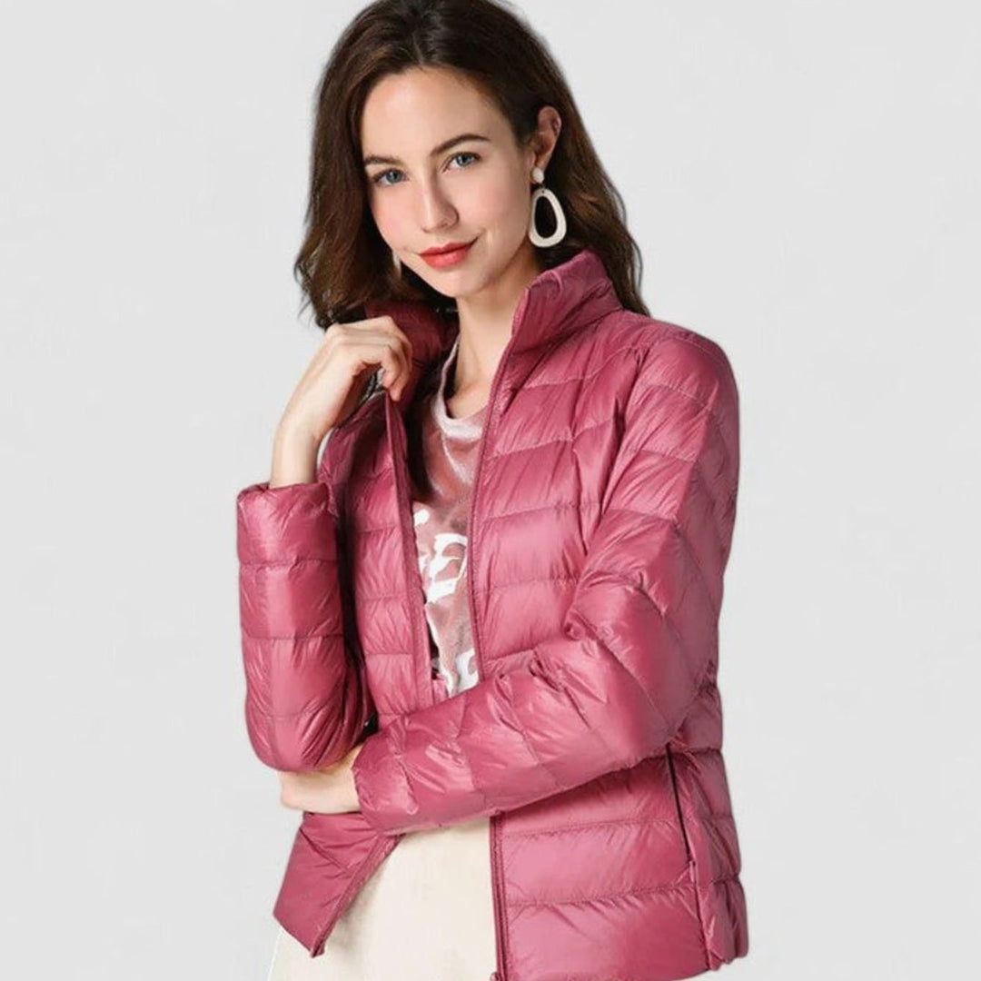 Women's Lightweight Quilted Packable Puffer Jacket - Pink