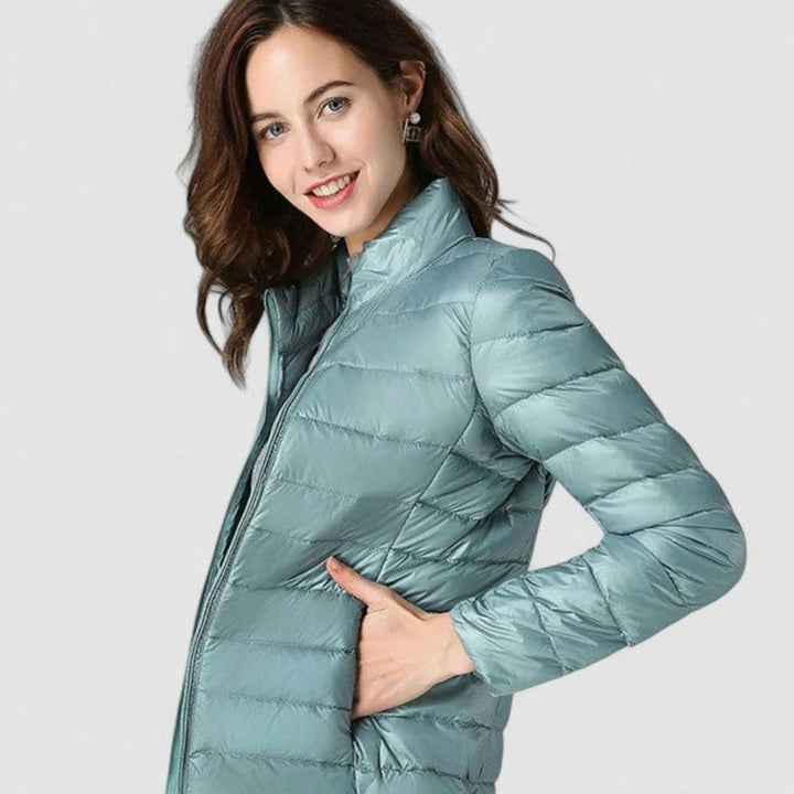 Women's Lightweight Quilted Packable Puffer Jacket - Teal