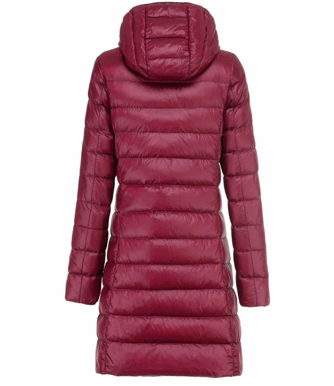 Women's Long Hooded Lightweight Quilted Puffer Jacket