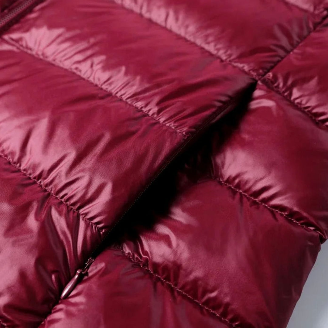 Women's Long Hooded Lightweight Quilted Puffer Jacket