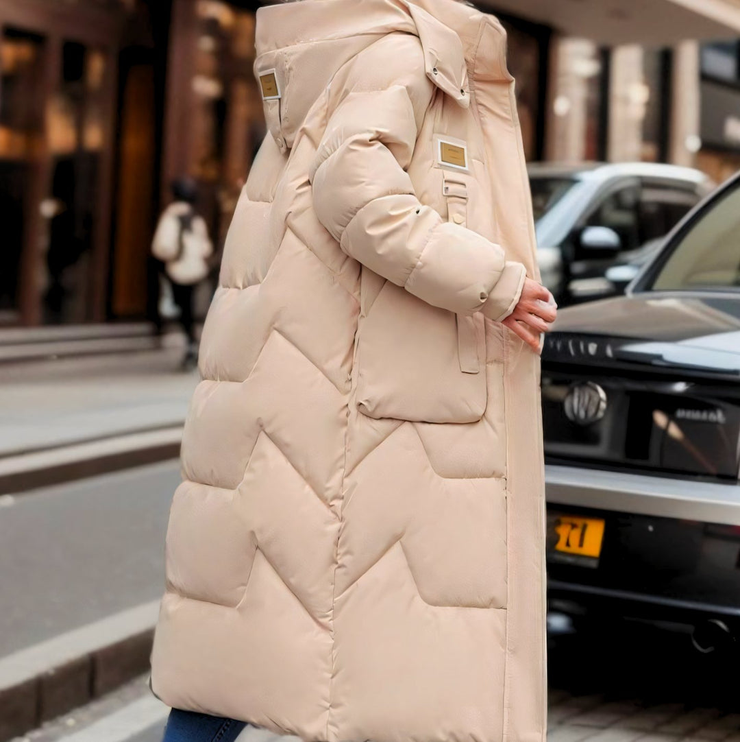 Women's Long Hooded Quilted Oversized Puffer Jacket