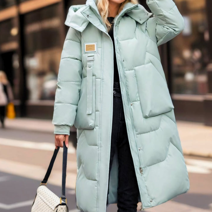 Women's Long Hooded Quilted Oversized Puffer Jacket