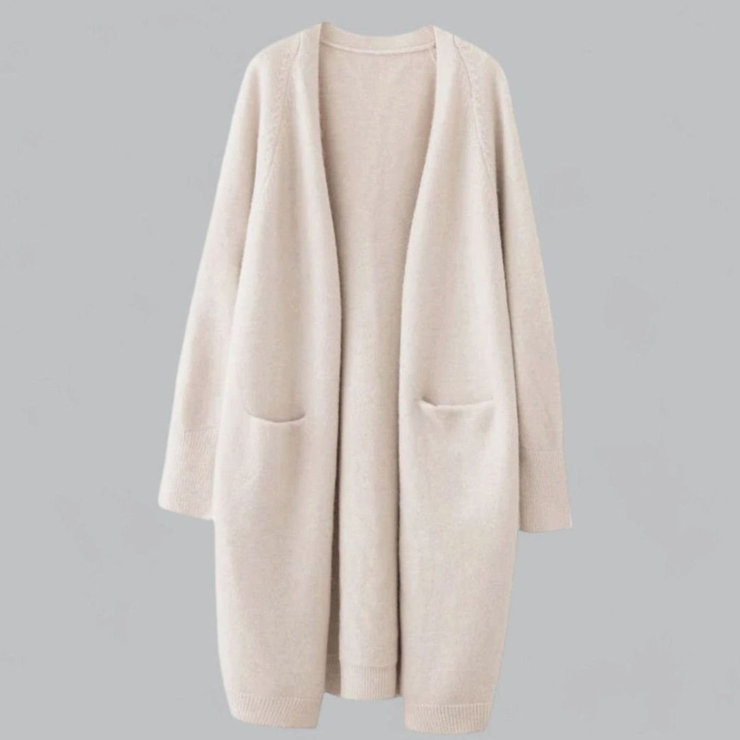 Women's Long Oversized Knit Cardigan Open Front Longline Jumper