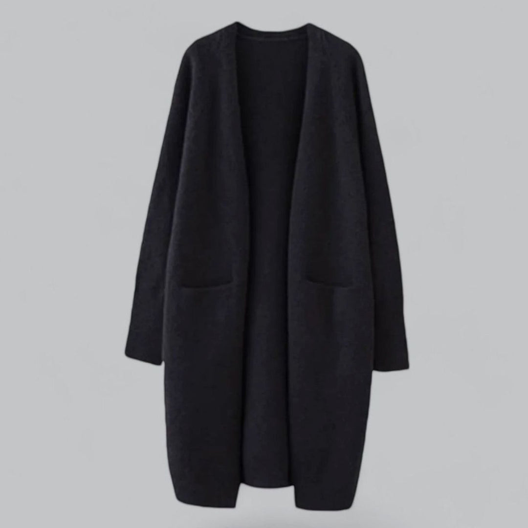 Women's Long Oversized Knit Cardigan Open Front Longline Jumper