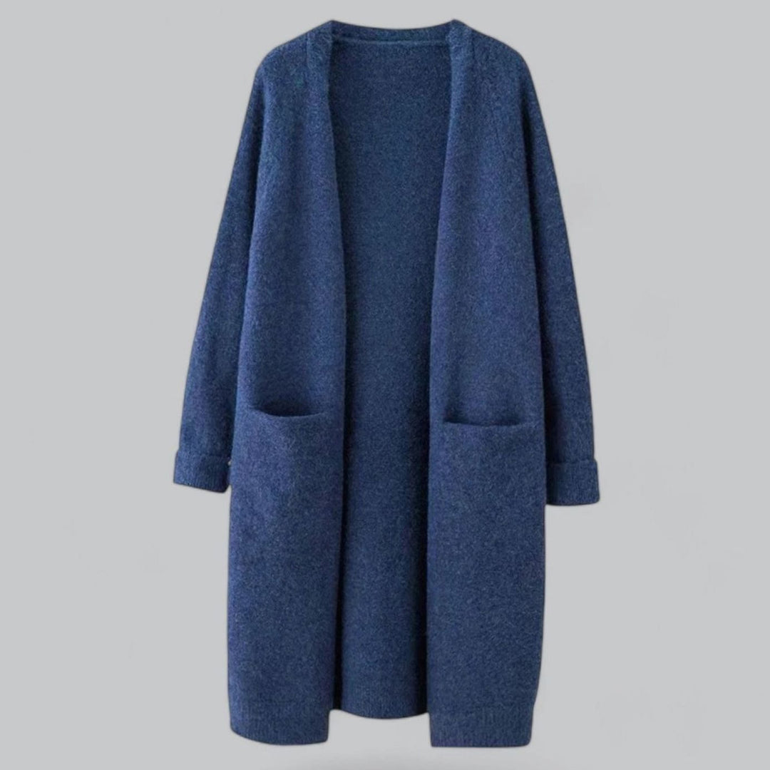 Women's Long Oversized Knit Cardigan Open Front Longline Jumper