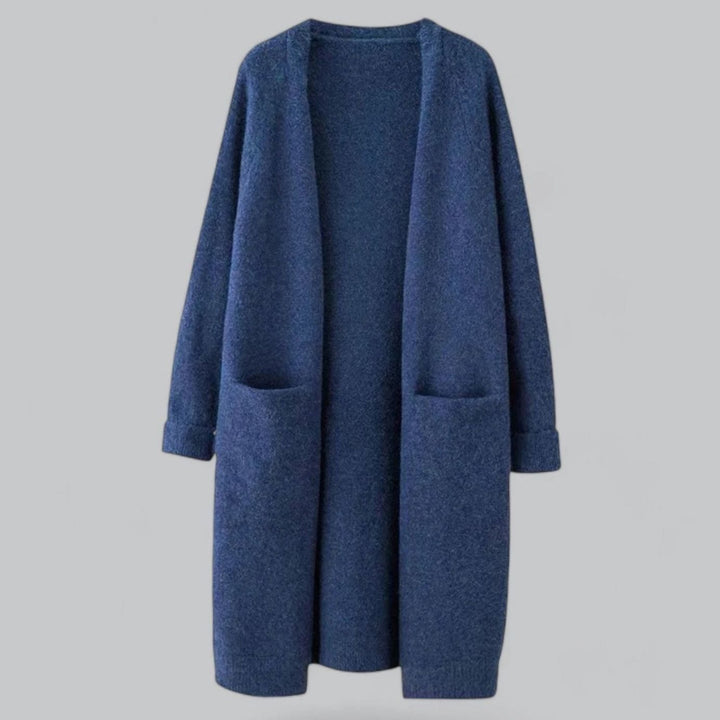 Women's Long Oversized Knit Cardigan Open Front Longline Jumper