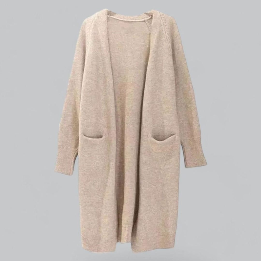 Women's Long Oversized Knit Cardigan Open Front Longline Jumper