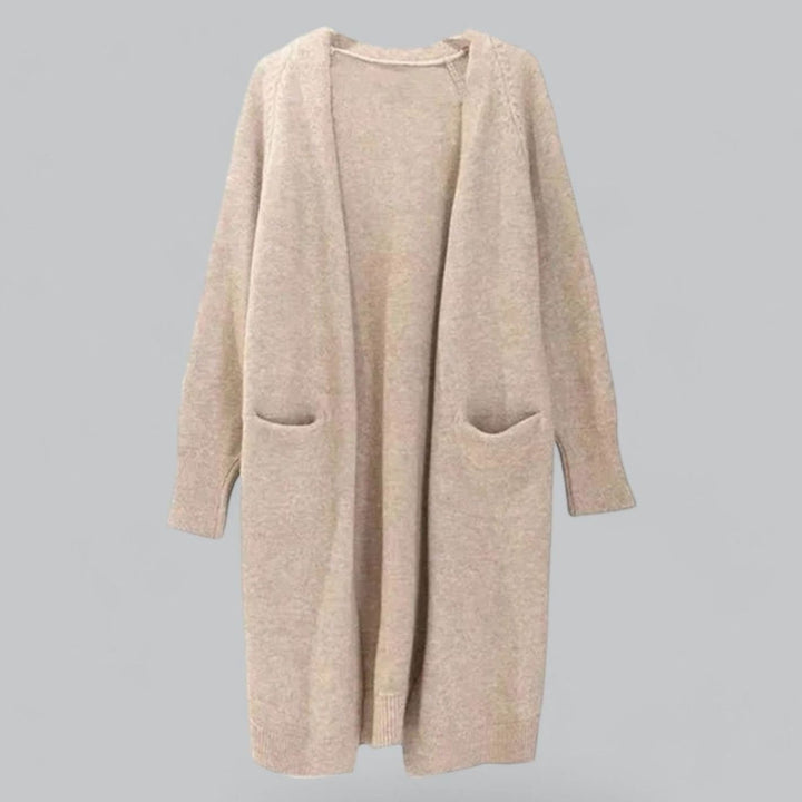 Women's Long Oversized Knit Cardigan Open Front Longline Jumper