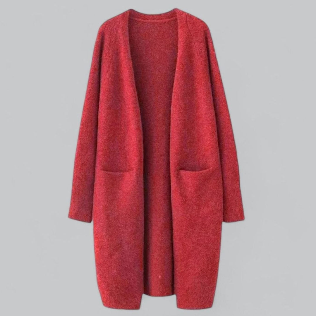 Women's Long Oversized Knit Cardigan Open Front Longline Jumper