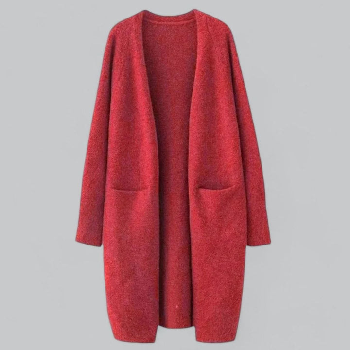 Women's Long Oversized Knit Cardigan Open Front Longline Jumper