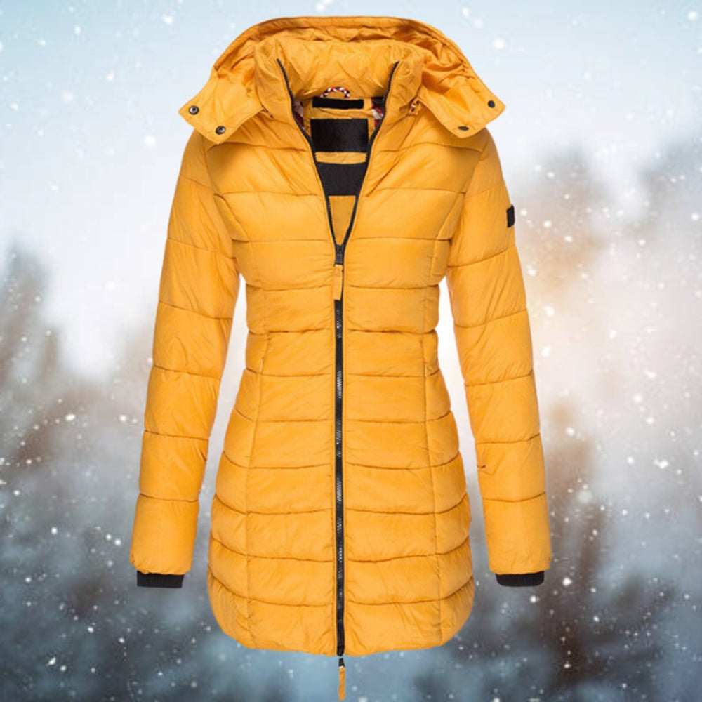 Women's Long Quilted Hooded Puffer Coat