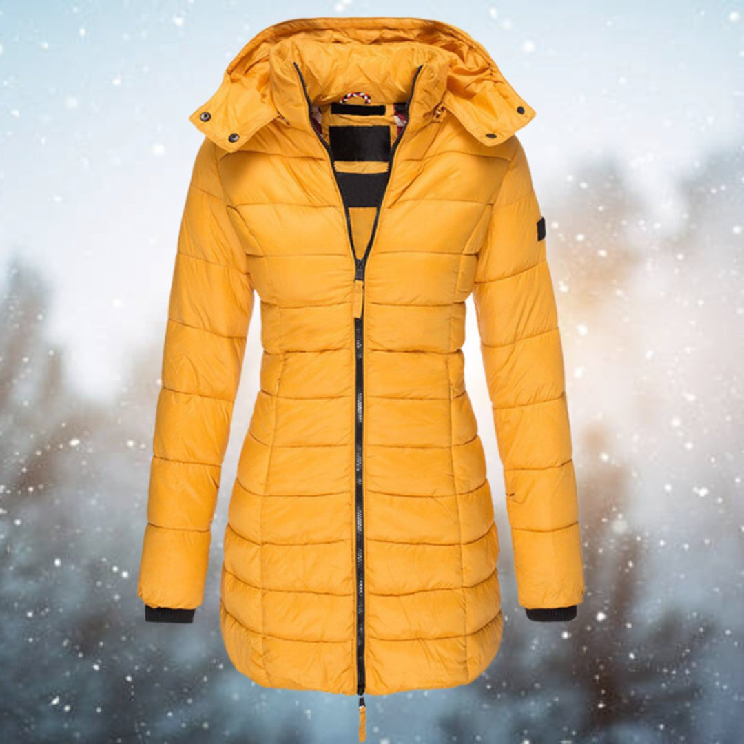 Women's Long Quilted Hooded Puffer Coat