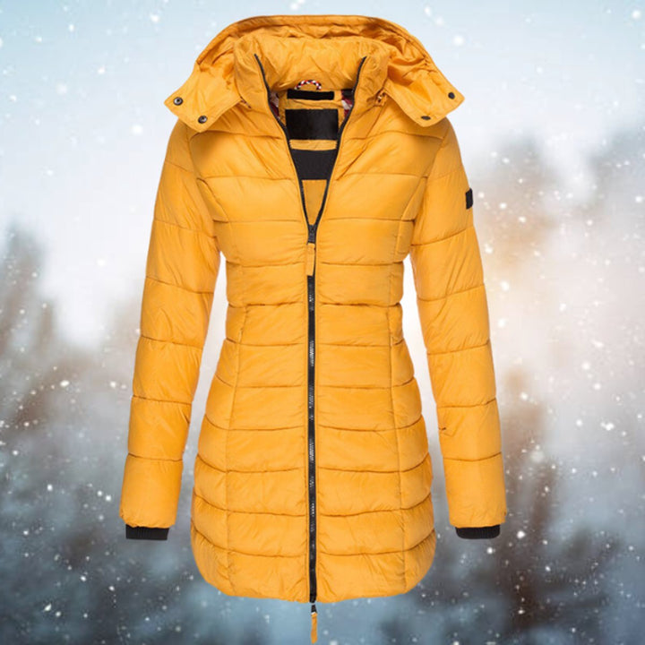 Women's Long Quilted Hooded Puffer Coat