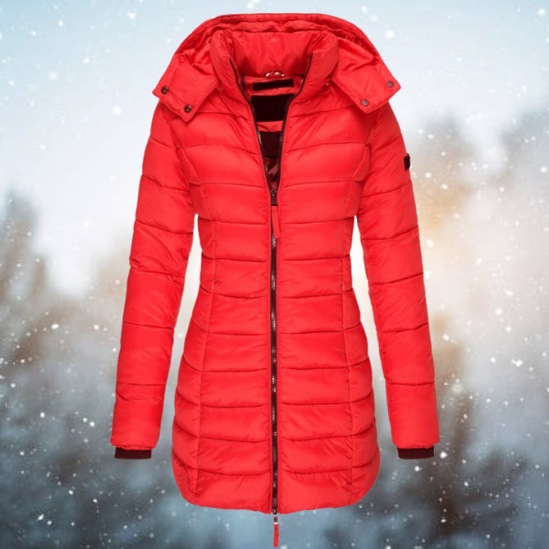 Women's Long Quilted Hooded Puffer Coat