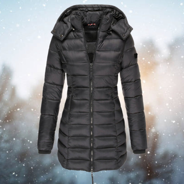 Women's Long Quilted Hooded Puffer Coat