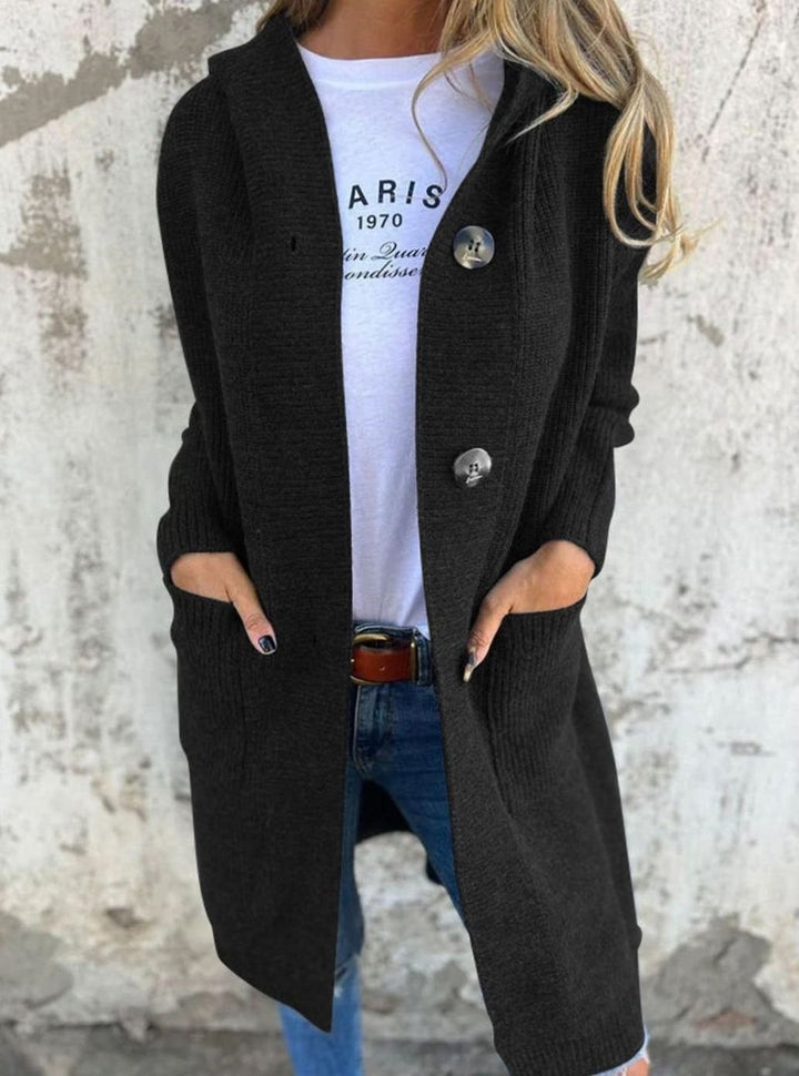 Women's Longline Button-Up Oversized Knit Cardigan
