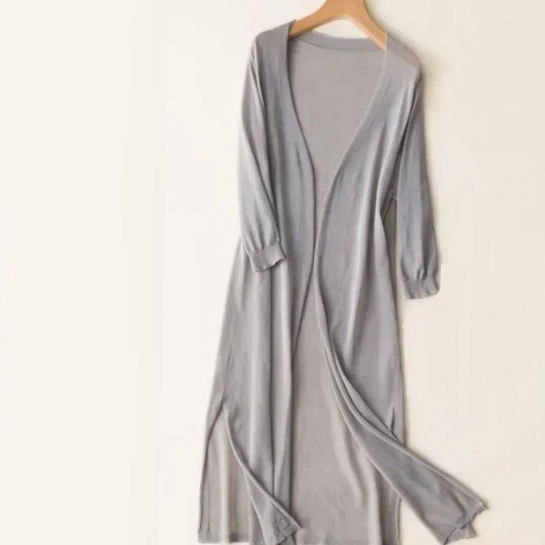 Women's Longline Open-Front Oversized Knit Cardigan