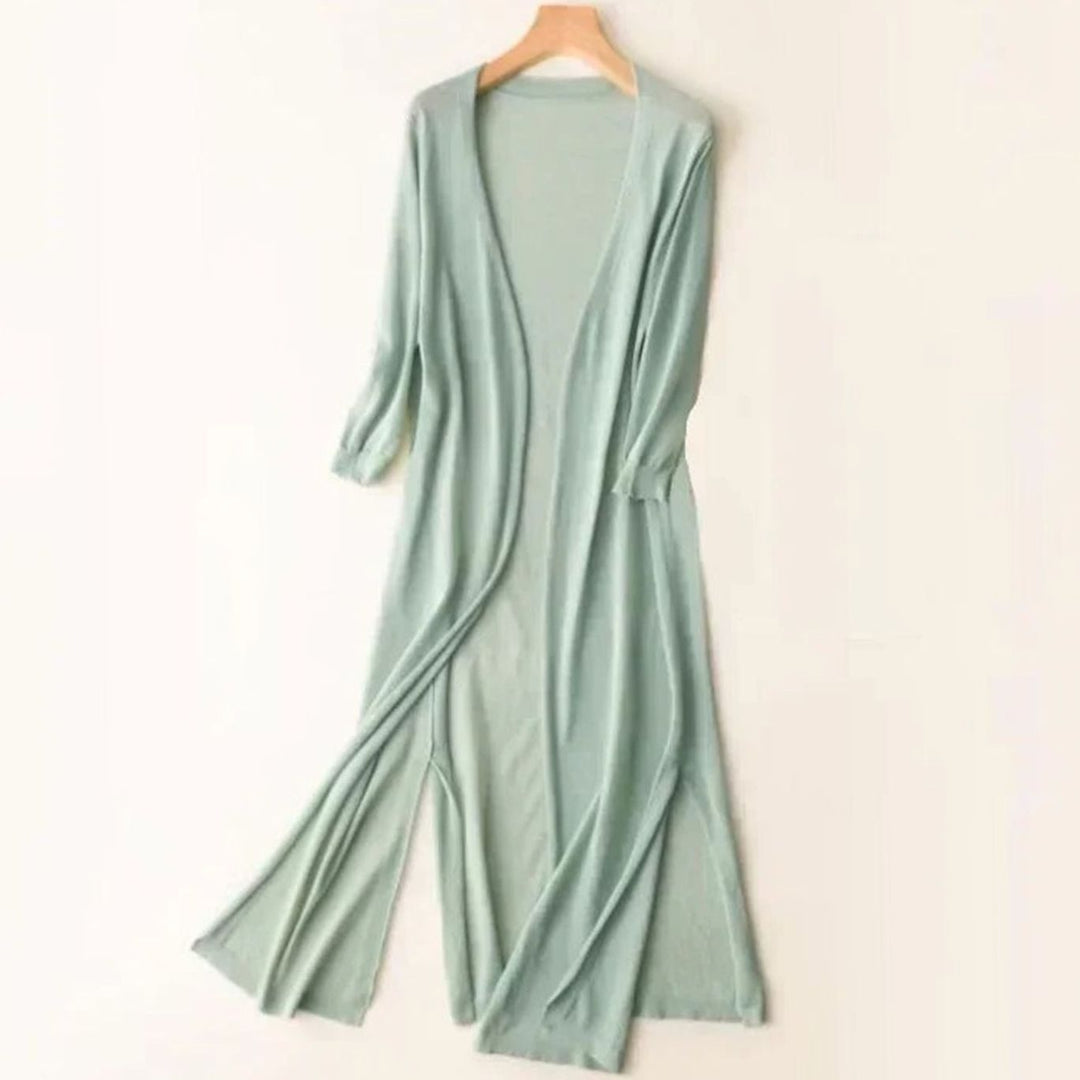 Women's Longline Open-Front Oversized Knit Cardigan