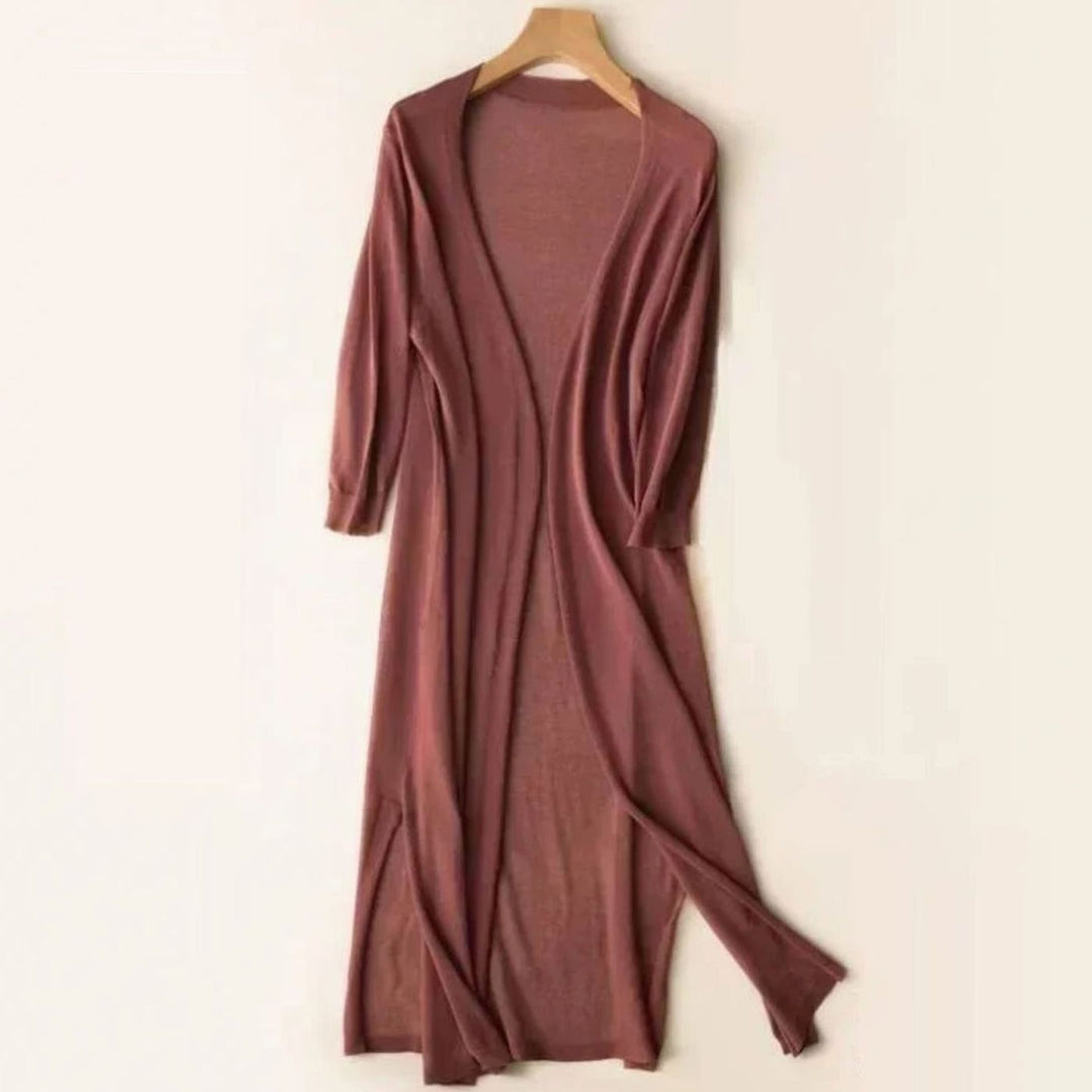 Women's Longline Open-Front Oversized Knit Cardigan