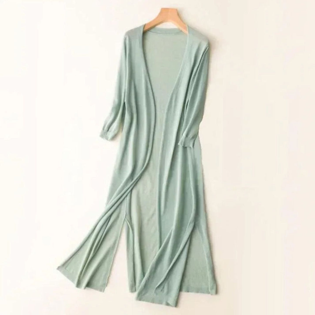 Women's Longline Open-Front Oversized Knit Cardigan