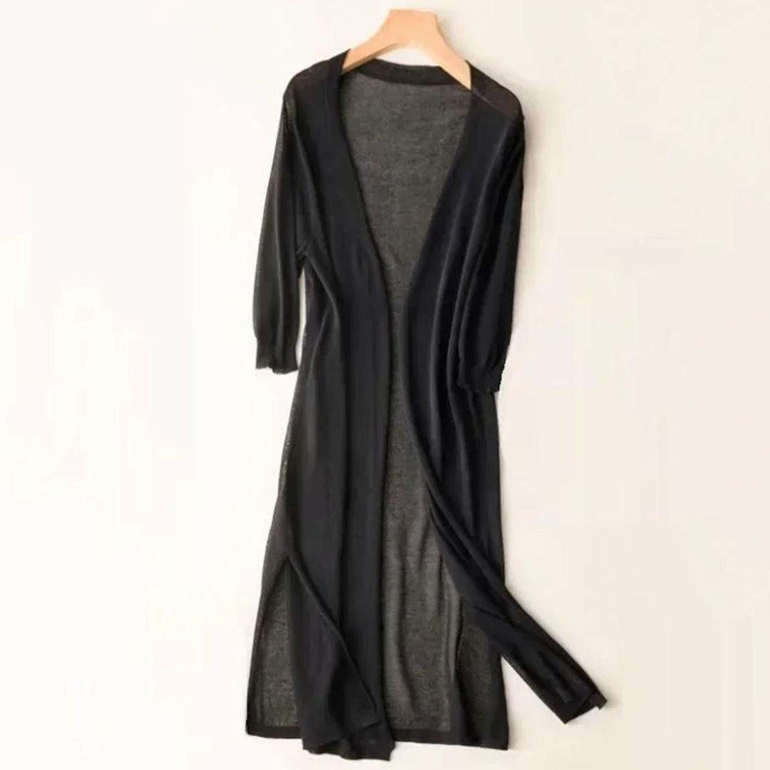Women's Longline Open-Front Oversized Knit Cardigan