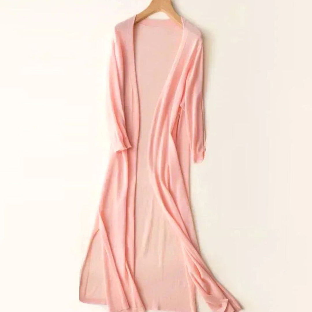 Women's Longline Open-Front Oversized Knit Cardigan