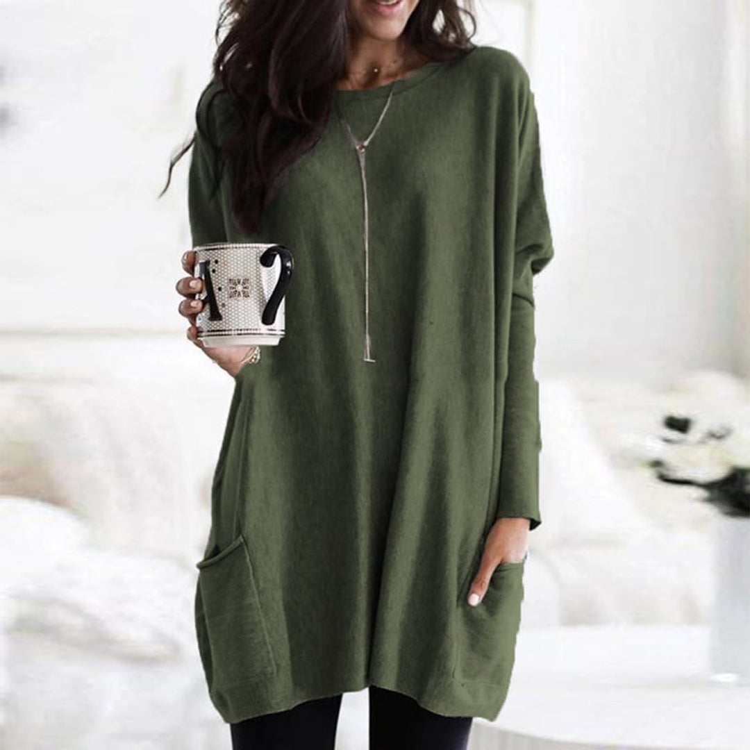 Women's Longline Relaxed-Fit Pocket Jumper