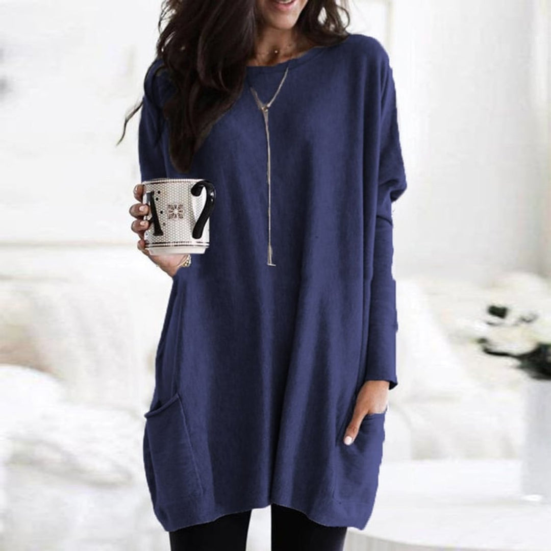 Women's Longline Relaxed-Fit Pocket Jumper
