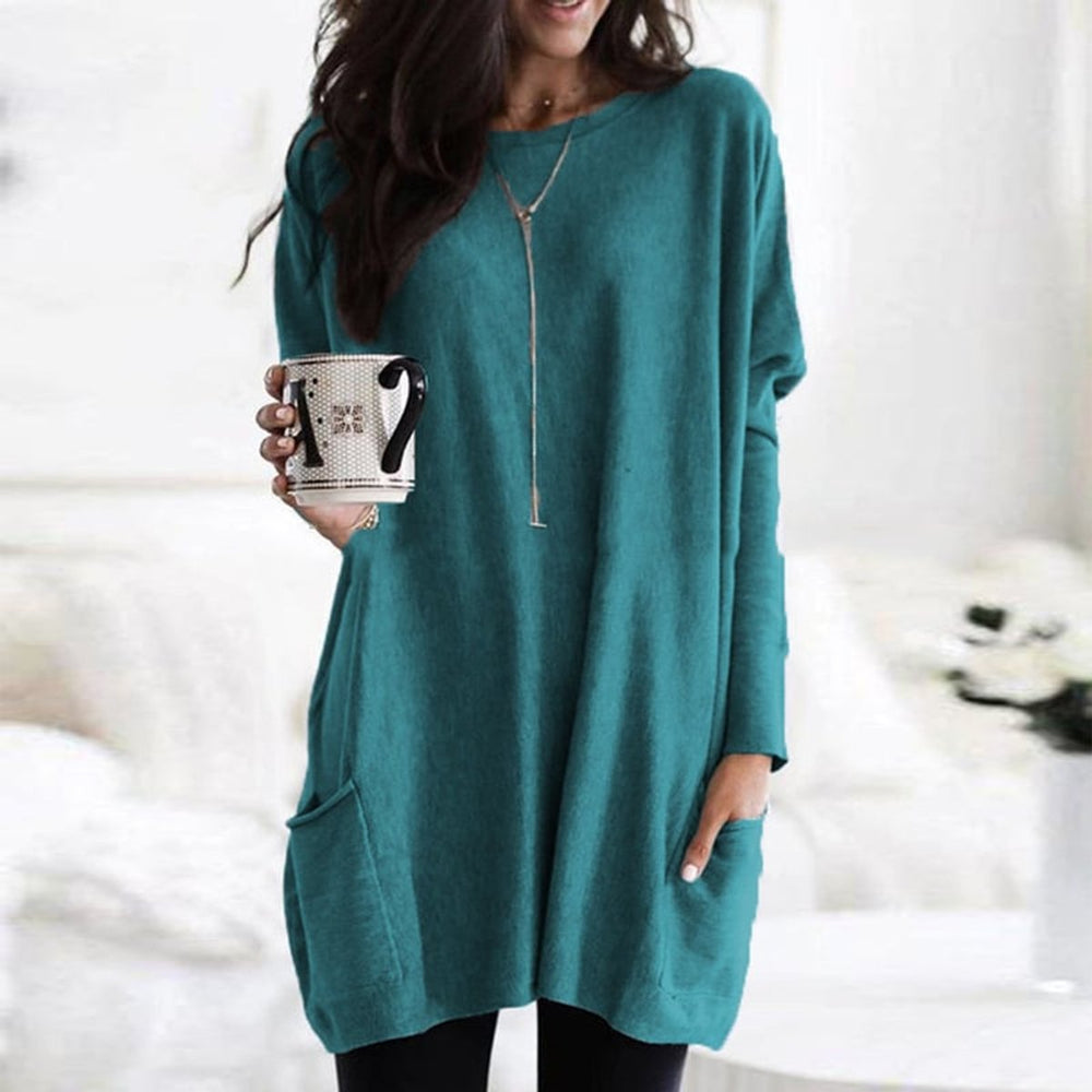 Women's Longline Relaxed-Fit Pocket Jumper
