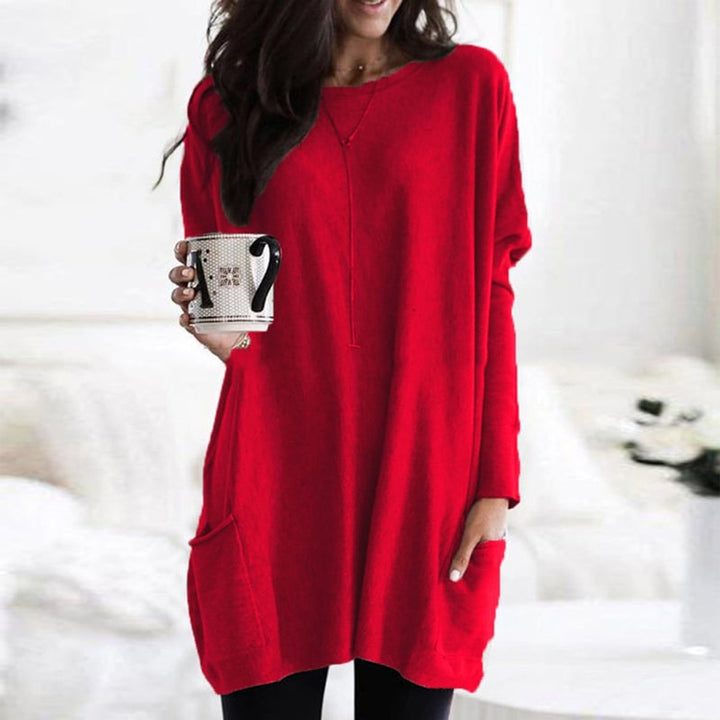 Women's Longline Relaxed-Fit Pocket Jumper