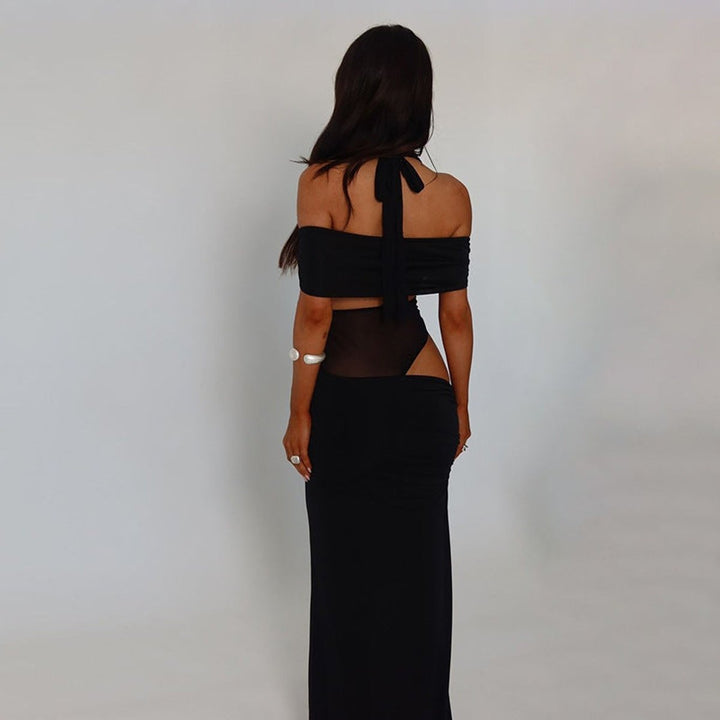 Women's Off-Shoulder Mesh-Panel Cocktail Party Dress
