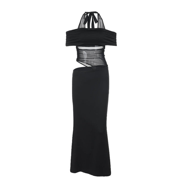 Women's Off-Shoulder Mesh-Panel Cocktail Party Dress