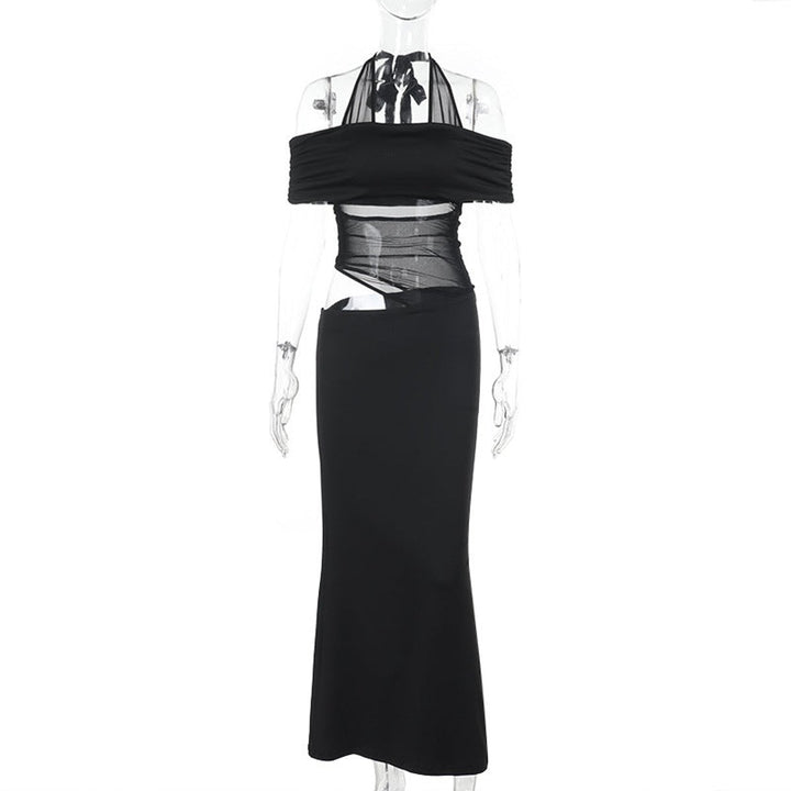 Women's Off-Shoulder Mesh-Panel Cocktail Party Dress