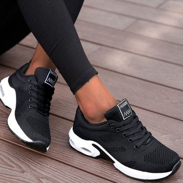 Women's Orthopedic Breathable Lace-Up Cushioned Trainers