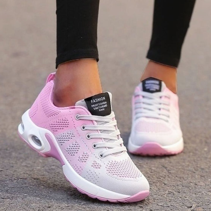Women's Orthopedic Breathable Lace-Up Cushioned Trainers