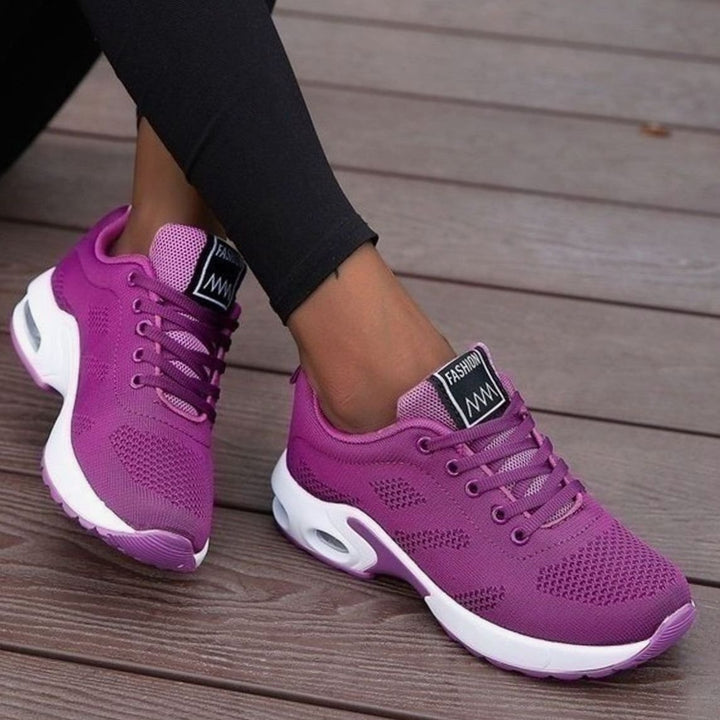 Women's Orthopedic Breathable Lace-Up Cushioned Trainers