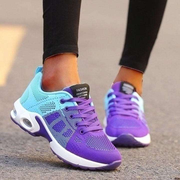 Women's Orthopedic Breathable Lace-Up Cushioned Trainers