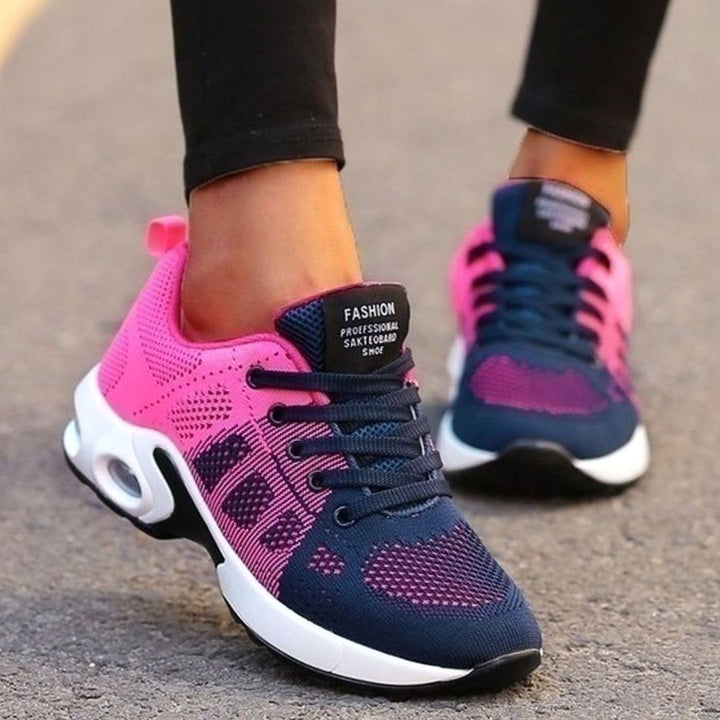 Women's Orthopedic Breathable Lace-Up Cushioned Trainers