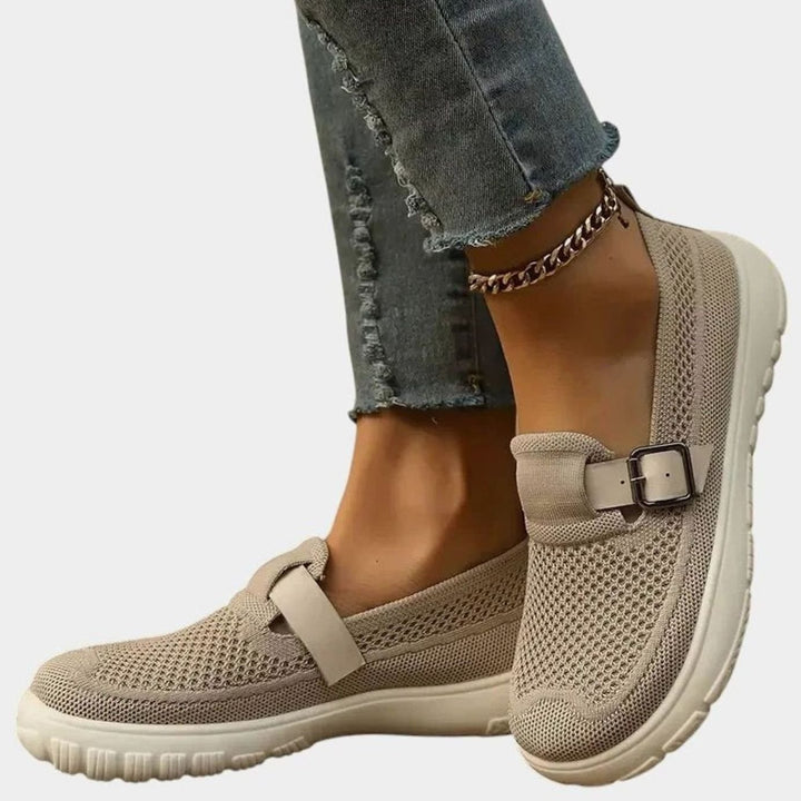 Women's Orthopedic Breathable Mesh Slip-On Buckle Trainers