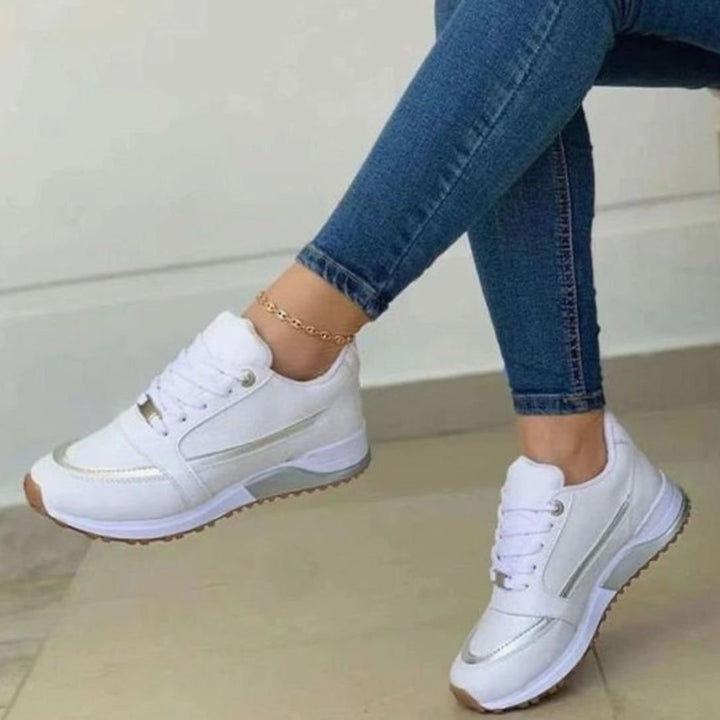 Women's Orthopedic Cushioned Lace-Up Comfort Trainers